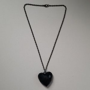 Black Heart Pendant Necklace